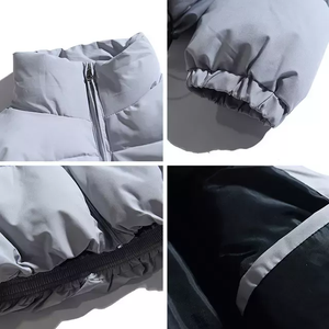 Veste matelassée en toile pour homme de haute qualité au meilleur prix, style tendance, col montant, vente en gros, coupe-vent d'hiver, écologique, nouveauté - Product Image 4