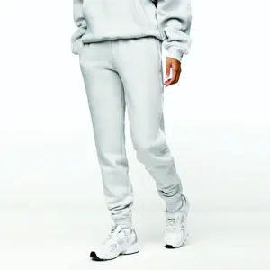 65% Cotton 35% Polyester Super Soft Material Branded Tape Trim Dynamic Jogger Steal Gray Women's Tracksuit Bottoms