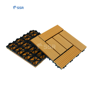 ไม้พลาสติกคอมโพสิตกระเบื้องดาดฟ้าประสานสำหรับระเบียง, สระว่ายน้ำ, สนามหลังบ้าน, ระเบียง, กระเบื้องปูพื้นทางเดิน - Product Image 2