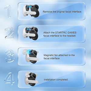 قناع تبريد نشط من STARTRC GAMES لجهاز ميتا كويست 3، واجهة وجه من الحرير الثلجي مع مروحة توربينية مدمجة للياقة البدنية بتقنية الواقع الافتراضي - Product Image 3