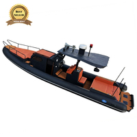 Bateau pneumatique semi-rigide Hedia Alu SP1050 de 35 pieds pour la pêche sportive, en fibre de verre Hypalon/PVC, stable, pliable, capacité de 20 personnes, pour la dérive