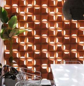 Blocs de parement en terre cuite 8x8 pouces pour décoration murale moderne Décoration intérieure - Product Image 5