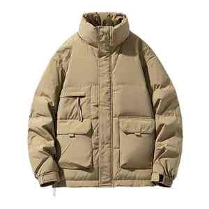 Veste de travail d'hiver en duvet personnalisée pour hommes, couples, style décontracté et tendance avec veste en duvet de canard blanc - Product Image 1