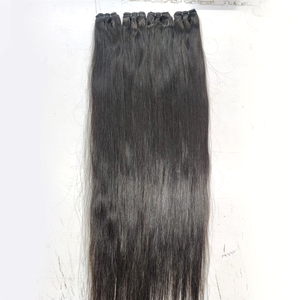 Paquets de cheveux indiens vierges russes fermeture frontale Double dessinée perruques de dentelle complète trame de cheveux humains de qualité du vendeur naturel droit - Product Image 1