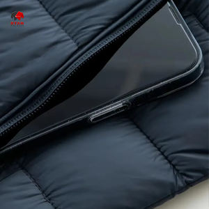 Fabricant de vêtements OEM sur mesure, vestes matelassées en duvet imperméables pour hommes, taille plus, avec logo personnalisé - Product Image 2