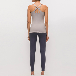 High Quality Sports Stringer <b>Khaki</b> Yoga tank <b>Top</b> <b>Women</b> Sexy Spaghetti Strap tank <b>Top</b> <b>for</b> Girl - Product Image 2