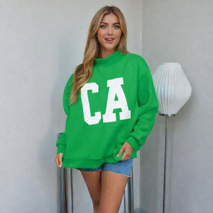 <b>Women</b> Oversized Mockneck <b>Sweatshirt</b> Winter Loose Pullover Soft Fleece Warm Casual Eco-Friendly <b>Long</b> Front - Product Image 1