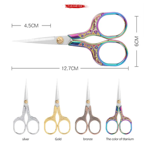 Ciseaux de broderie professionnels en acier inoxydable, couleur vive, douce, pointue, vente en gros - Product Image 2