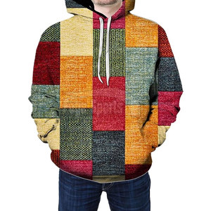Sudaderas con Capucha de Bloques de Color Holgadas para Hombre, Cálidas para Invierno, Uso Casual, Logotipo Personalizado para Adultos, Tinte Liso - Product Image 2