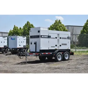 Groupe électrogène diesel d'occasion de 120 kW avec sélecteur de tension, remorquable, pour usage commercial de secours - Product Image 1