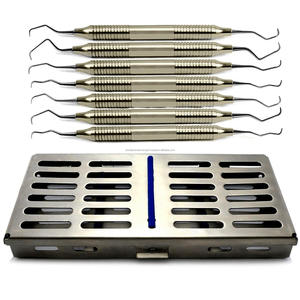 Curetas Gracey Quirúrgicas de Precisión Mundial, Ergonómicas, con Cassette de Esterilización, de Acero Inoxidable, para Periodoncia, Manuales, Clase I CE - Product Image 1