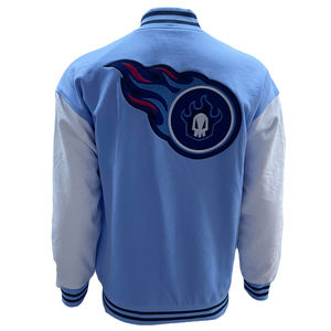 Chaqueta universitaria de nueva moda para hombre, chaqueta de béisbol universitaria de invierno de manga larga con cuello levantado y logotipo bordado personalizado - Product Image 2