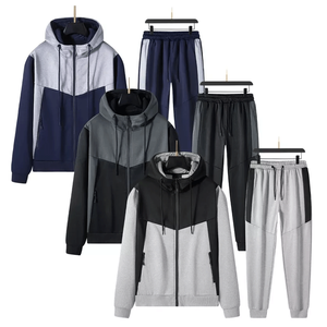 Ensemble de survêtement 100% coton pour hommes Sweat-shirt de créateur à poches zippées de haute qualité Joggers pour l'hiver imprimé - Product Image 6