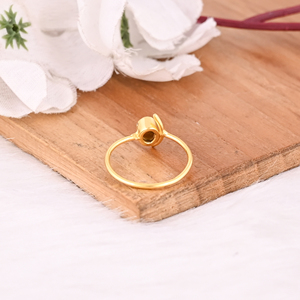 Gold Plated Unique <b>Tiger</b> <b>Eye</b> Ring Natural Crystal Accent 925 Sterling Silver Bohemian Style Wedding Anniversary Women - Product Image 3