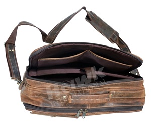 Trending Handmade Genuine Leather Messenger <b>Bag</b> Briefcase Style Laptop <b>Shoulder</b> <b>Bag</b> for <b>Men</b> and Women for College and Office Use - Product Image 3