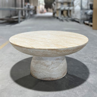 Table d'appoint en béton de différentes tailles personnalisée en usine mobilier léger en béton avec impression de logo gratuite
