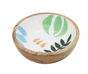 Ensalada de madera natural Sopa y arroz Cuenco de madera Interior Acabado negro Ecológico - Product Image 5