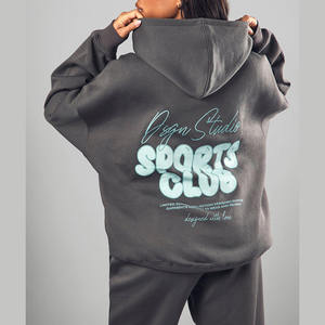 Sweat-shirt tendance en toile unie pour femme, respirant, séchage rapide, coupe oversize, idéal automne-hiver, personnalisation acceptée - Product Image 6