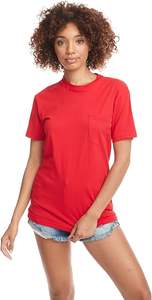 Pour Level Apparel 3605 Hommes/Unisexe 100% Coton Bio Jersey T-Shirt Séchage Rapide Respirant Écologique 180g Poche En Gros - Product Image 4