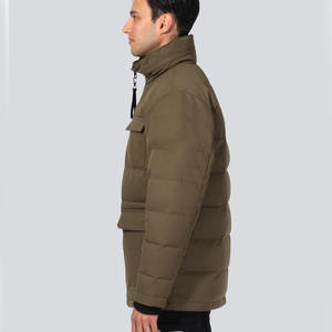 Chaqueta acolchada de burbujas personalizada con estilo y cómoda para hombre, abrigo cálido de invierno con cremallera, abrigo de lona de talla grande para exteriores - Product Image 5