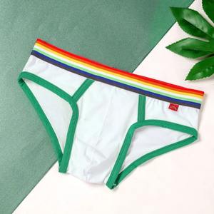 Sexy Mens <b>Underwear</b> Rainbow Belt Briefs Fashion Cotton Panties Youth Breathable <b>Underwear</b> Briefs Low Waist Underpants For Male - Product Image 3