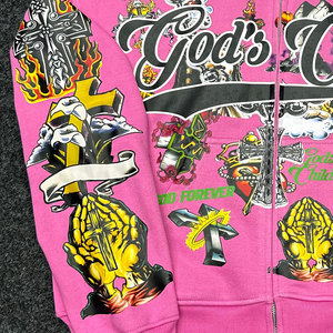 100% coton hiver respirant hip hop personnalisé poids lourd fabricants hommes sweats à capuche poids lourd coton polaire HOODIES - Product Image 3