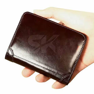 Factory Sale <b>Leather</b> Single Shade Bifold <b>Wallet</b> For Sale <b>Men</b> Casual Business Use <b>Leather</b> Single Shade Bifold <b>Wallet</b> - Product Image 2