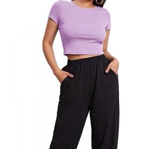 Anti-Wrinkle Casual Women Crop <b>Top</b> Premium Quality Active Wear Breathable Latest Designs Hot Selling Custom OEM Service - Product Image 1