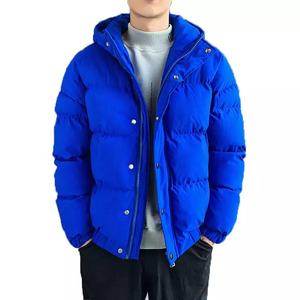 Doudoune imperméable à carreaux pour homme, manteau bleu bulle - Product Image 2