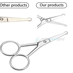 Ciseaux à pointe arrondie pour les poils du nez et des oreilles pour les soins personnels Ciseaux à pointe arrondie pour les poils du nez et des oreilles pour une coupe précise - Product Image 3