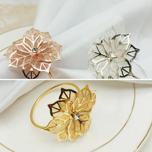 Nouveau rond de serviette en métal tendance pour mariage et fêtes Porte-serviettes multicolore à la mode fait main en gros - Product Image 3