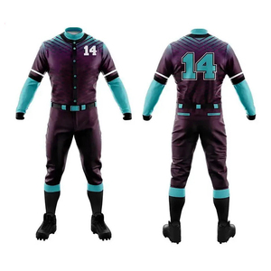 Uniforme de Béisbol Personalizable para Hombre, 100% Poliéster, Diseño Transpirable, Impresión por Transferencia de Calor con Nombre del Equipo, Logotipo y Número - Product Image 4