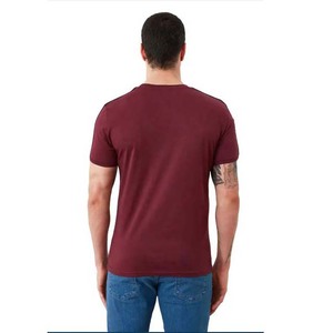 เสื้อยืดคอกลมแขนสั้นสำหรับผู้ชายเสื้อยืดโอเวอร์ไซส์220gsm คอตตอนสีพื้นออกแบบโลโก้ได้ตามต้องการ - Product Image 5