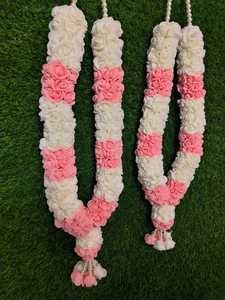 Decoraciones DE BODA indias Compromiso Flor de espuma Varmala Pack 2 Guirnaldas DE BODA artificiales Novia Novio Jaimala Sagan Mala - Product Image 5