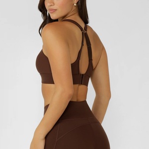 สปอร์ตบราแบบใหม่ เนื้อผ้านุ่มสบายสำหรับผู้หญิง ทรง Racerback เหมาะสำหรับโยคะ ป้องกันการเกิดขุย ใช้สำหรับออกกำลังกายและฟิตเนส - Product Image 2