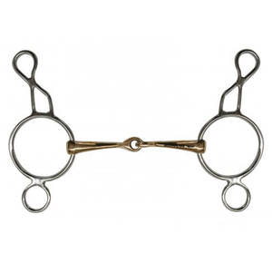 Mors Wonder Bit personnalisable en acier inoxydable de 5 pouces avec bouche en cuivre, mors de cheval de qualité supérieure pour le contrôle équestre, l'entraînement et la performance à l'équitation - Product Image 3