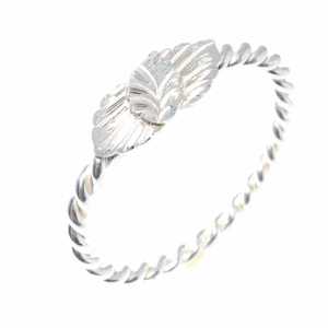 สร้อยข้อมือเงินแท้ 925 ลายใบไม้สีขาวสไตล์เออร์ซูรัมแบบพม่า - Product Image 1