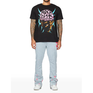 Custom Casual <b>Men</b> Stacked Joggers Breathable <b>Trousers</b> <b>Elastic</b> Waistband Custom Stacked Sweatpants Cotton Winter Pants <b>Trousers</b> - Product Image 4