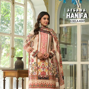 Venta al por mayor elegante de las mujeres de Ropa Étnica lista para usar muselina Impresión digital Kurti conjuntos pantalones Dupatta para fiestas OEM ODM disponible - Product Image 1
