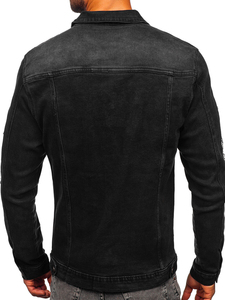 Veste en jean bleue personnalisée pour hommes coupe ajustée séchage rapide manches longues matériel d'hiver vente en gros de veste au design personnalisé pour hommes - Product Image 2