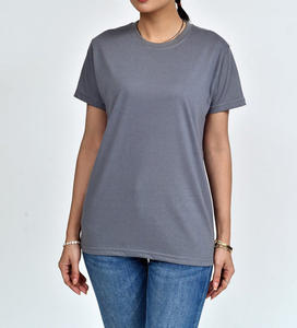 T-shirt en fibre de bambou 100% respirant de luxe, personnalisable avec logo, style simple, grande taille, pour hommes et femmes, vente en gros, été 2026, tendance - Product Image 1