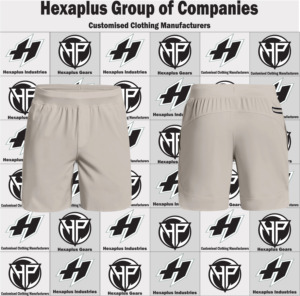 Short de sport croisé pour homme de 5 pouces Style décontracté à motifs solides pour les entraînements de gymnastique Vente en gros Compression intérieure Style décontracté - Product Image 6