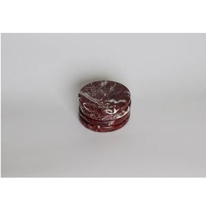 Dessous de verre ronds en marbre rouge fabriqués à la main de qualité exportée pour le salon ou la table de cuisine disponibles au prix export - Product Image 2