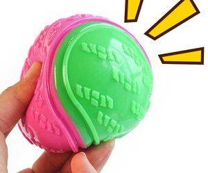 天然ゴム製犬用ボール ラテックス ペット用鳴き笛おもちゃ 歯磨き フェッチ 子犬用噛むおもちゃ 耐久性のあるおもちゃ TPR 優れた頑丈なボール 犬用 - Product Image 2