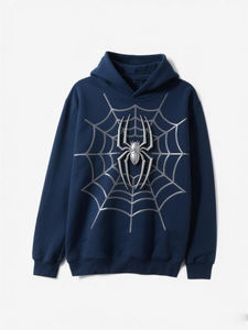 Sudadera con Capucha de Diseño de Araña para Hombre, Estilo 2024, con Bolsillo Canguro, 100% Algodón, 400 g/m², Ropa Urbana de Invierno - Product Image 2