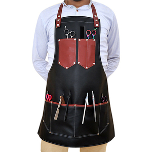 ผ้ากันเปื้อนหนังสำหรับตัดผมทำจากหนังใช้ในร้านตัดผมพร้อมโลโก้ - Product Image 3