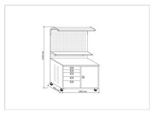 Metal Modular <b>Tool</b> <b>Storage</b> Workbench with Drawers and Hanging Panel System Best Quality <b>Tool</b> <b>Storage</b> Workbench with Drawers - Product Image 6