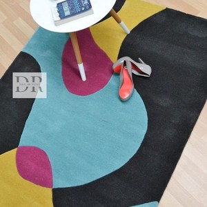 Tapis d'intérieur moderne en laine de haute qualité, fait main, tufté, taille personnalisable, couleur unie, lavable, antidérapant, forme personnalisée, salle à manger, salon, hall - Product Image 5