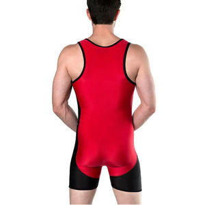 Body de desgaste activo de alta calidad Camiseta de lucha de alta calidad MOQ bajo Monos de culturismo Hombres sexy Imprimir Singlets de lucha libre - Product Image 4