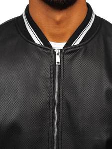 Chaqueta de Cuero Vacuno Negra para Hombre, Reversible, Estilo Urbano con Cierre de Cremallera, Servicio OEM, Talla XS para Invierno - Product Image 4